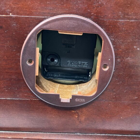 Vintage Ingraham Wood Clock Mantle Tambour Battery Powered WORKS - Picture 13 of 15